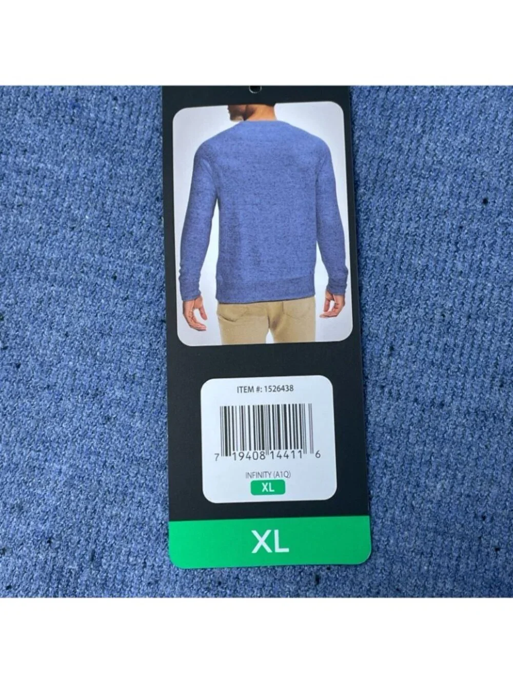 Banana Republic Men's XL Blue Crew Pullover Sweatshirt Cotton Blend F1058